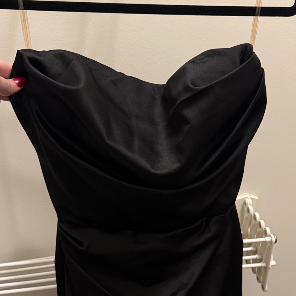 House of CB Black Strapless Gown - Picture 4 of 5